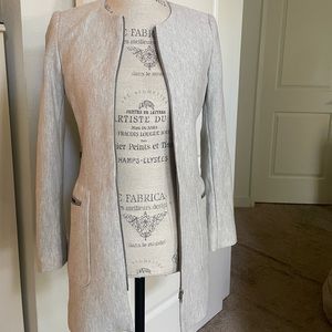 Zara Coat in Grey Herringbone